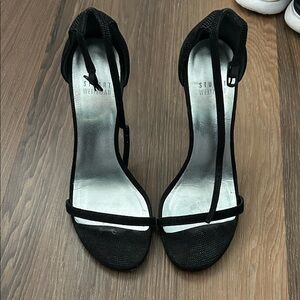 Stuart Weitzman Black Nudist Heel 4.5 inch heel